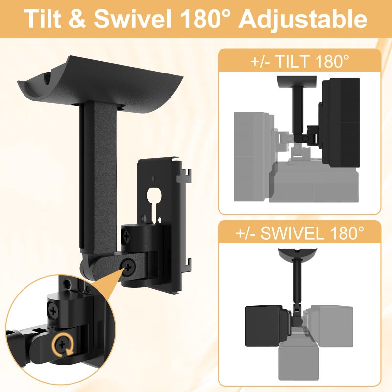 Dinghosen Black Wall Mount Bracket for UB-20 Compatible with Bose Cube Speakers Lifestyle 6 10 15 18 28 12 (Black) - Image 4